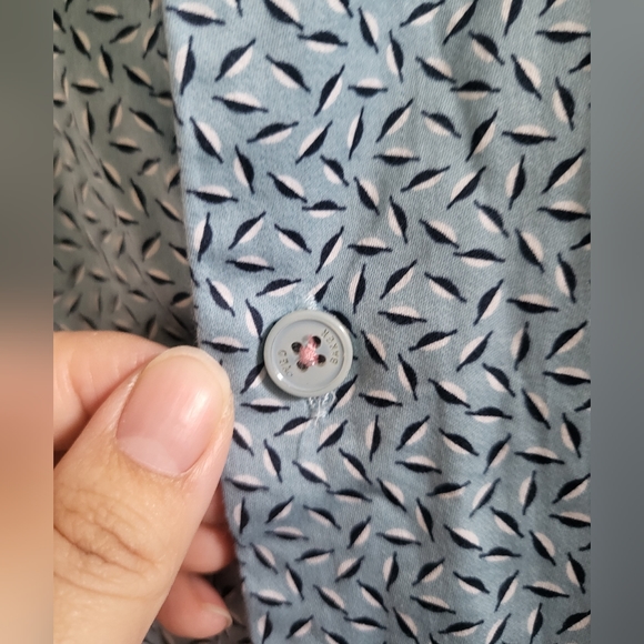 Ted Baker Blue Printed Button Down Shirt - Picture 9 of 12